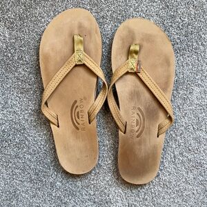 Rainbow Brown Flip Flops S